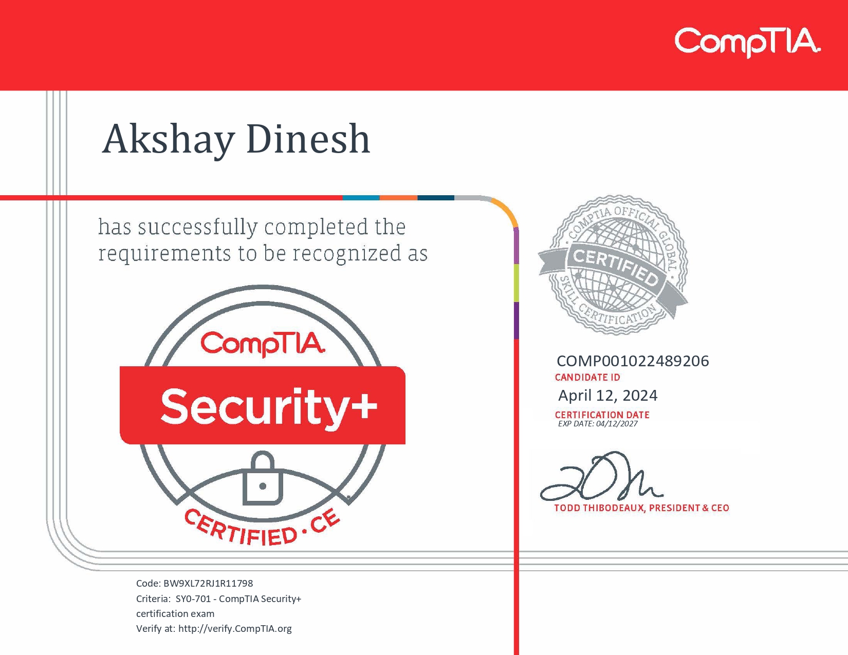 How I Passed the CompTIA Security+ SY0-701 Certification as an 11th Grader